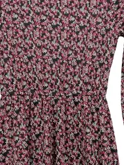 Vorschaubild 2 von Mädchen Kleid Blumenmuster Langarm Gr. 146/152 Rosa Freizeitkleid