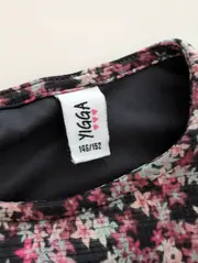 Vorschaubild 3 von Mädchen Kleid Blumenmuster Langarm Gr. 146/152 Rosa Freizeitkleid