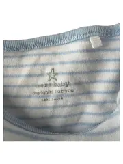 Vorschaubild 2 von Baby Body Kurzarm Gestreift Blau Weiß Gr. 98 Strampler