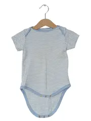 Vorschaubild 1 von Baby Body Kurzarm Gestreift Blau Weiß Gr. 98 Strampler