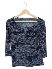 Vorschaubild 1 von Damen Bluse Gr. 38 M Casual Mehrfarbig Gemustert 3/4-Arm