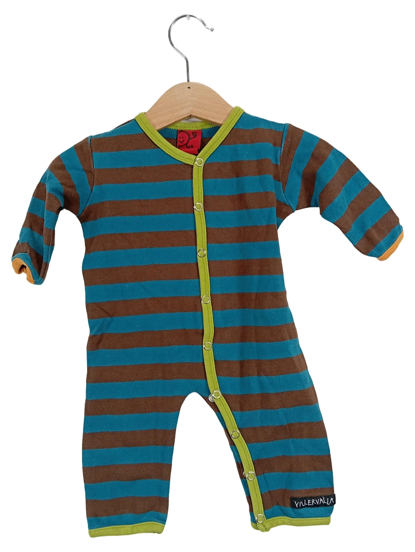 VILLERVALLA Baby Schlafanzug Strampler gestreift Gr. 56 Baumwolle Mehrfarbig