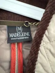 Vorschaubild 4 von Steppjacke Damen Gr. M Beige Lederbesatz Übergangsjacke