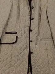 Vorschaubild 2 von Steppjacke Damen Gr. M Beige Lederbesatz Übergangsjacke
