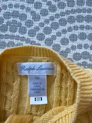 Vorschaubild 3 von Strickjacke Baby Mädchen Gr. 68 Gelb Zopfmuster Baumwolle