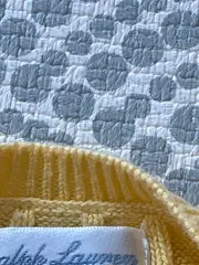Vorschaubild 5 von Strickjacke Baby Mädchen Gr. 68 Gelb Zopfmuster Baumwolle