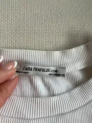 Vorschaubild 4 von Damen T-Shirt Rippstrick Perlen Kurzarm Weiß Gr. M