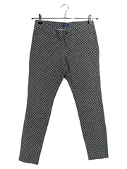 Vorschaubild 1 von Damen Stoffhose Baumwolle Stretch Gr. W26/34/XS Schwarz Geometrisch