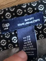 Vorschaubild 5 von Damen Stoffhose Baumwolle Stretch Gr. W26/34/XS Schwarz Geometrisch