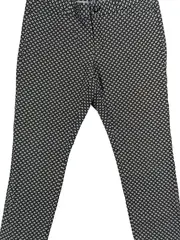 Vorschaubild 2 von Damen Stoffhose Baumwolle Stretch Gr. W26/34/XS Schwarz Geometrisch