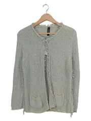 Vorschaubild 1 von Damen Strickjacke Gr. 38/M Casual Mehrfarbig Baumwolle