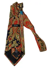 Vorschaubild 2 von Krawatte Seide Paisley Blumen Mehrfarbig Vintage Elegant