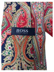 Vorschaubild 3 von Krawatte Seide Paisley Blumen Mehrfarbig Vintage Elegant