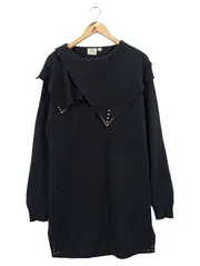 Vorschaubild 1 von Damen Pullover Schwarz Gr. 36/S Elegant mit Nieten