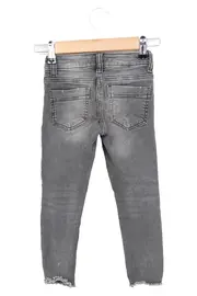 Vorschaubild 2 von Jeans Slim Fit Mädchen Gr. 98 Grau Distressed Used Look Kinderhose