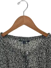 Vorschaubild 3 von Comma Damen Bluse Gr. 36 Blättermuster Schwarz Weiß 3/4-Arm