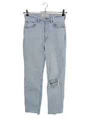 Vorschaubild 1 von Damen Mom Jeans Gr. 26 Hellblau Casual Distressed