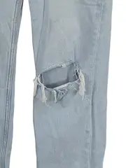 Vorschaubild 3 von Damen Mom Jeans Gr. 26 Hellblau Casual Distressed