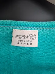 Vorschaubild 4 von Damen Strickjacke Bolero Türkis Gr. 36/S Baumwolle Casual