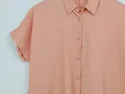 Vorschaubild 2 von Damen Hemdbluse XS Rosa Minimalistisch Kurzarm Bluse