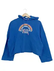 Vorschaubild 1 von Cropped Hoodie Natural Vibes Regenbogen Blau Gr. XS