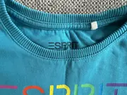 Vorschaubild 2 von Kinder T-Shirt Gr. 116/122 Türkis Logo-Print Baumwolle
