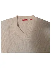 Vorschaubild 1 von Damen Pullover Gr. 42 XL Weiß Casual Strickpullover V-Ausschnitt