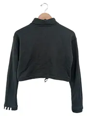 Vorschaubild 2 von Damen Sweatjacke Schwarz Gr. 34/XS Streetwear Casual Half-Zip