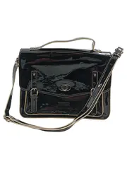 Vorschaubild 1 von Henkeltasche Damen Schwarz Kunststoff Lack-Optik