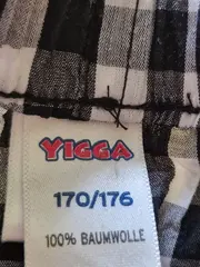 Vorschaubild 3 von Karierte Jogginghose Kinder Gr. 170 Baumwolle Freizeit Hose Mehrfarbig