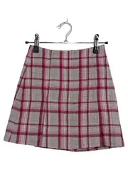 Vorschaubild 1 von L.O.G.G. Faltenrock Kinder Gr. 128 kariert grau Wolle