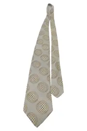 Vorschaubild 1 von Herren Krawatte Seide Beige Blau Geometrisch 150cm Business