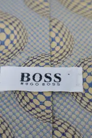 Vorschaubild 3 von Herren Krawatte Seide Beige Blau Geometrisch 150cm Business