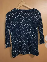 Vorschaubild 2 von Damen Bluse Gr. M Pusteblumen Muster Blau 3/4-Arm Casual