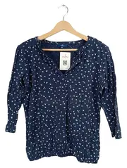 Vorschaubild 1 von Damen Bluse Gr. M Pusteblumen Muster Blau 3/4-Arm Casual