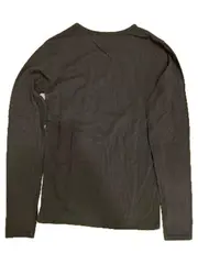 Vorschaubild 2 von Langarmshirt Herren S schwarz V-Ausschnitt Basic Longsleeve