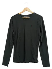 Vorschaubild 1 von Langarmshirt Herren S schwarz V-Ausschnitt Basic Longsleeve