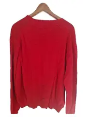 Vorschaubild 4 von Herren Pullover V-Ausschnitt Rot Pima Cotton Gr. XL