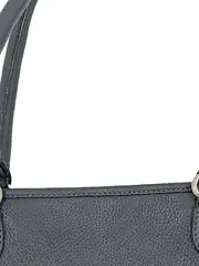 Vorschaubild 2 von Damen Leder Henkeltasche Shopper Grau 39x23 cm