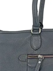 Vorschaubild 3 von Damen Leder Henkeltasche Shopper Grau 39x23 cm