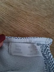 Vorschaubild 3 von Baby Mädchen Kleid gepunktet Fischgrät Gr. 104 langarm