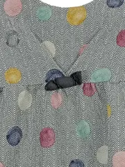 Vorschaubild 2 von Baby Mädchen Kleid gepunktet Fischgrät Gr. 104 langarm