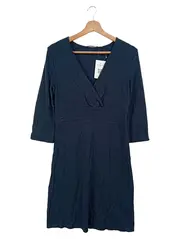 Vorschaubild 1 von Damen Freizeitkleid Gr. 38;M Blau Viskose Wickeloptik