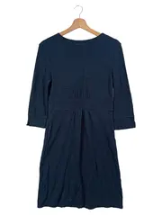 Vorschaubild 3 von Damen Freizeitkleid Gr. 38;M Blau Viskose Wickeloptik