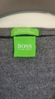 Vorschaubild 3 von Pullover Herren Merino Wolle V-Ausschnitt Grau Gr. 52 XL
