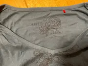 Vorschaubild 3 von Damen Langarmshirt Blumen Print Blau Gr. 42/XL Casual Baumwolle