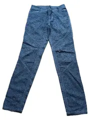 Vorschaubild 1 von Stoffhose Damen Blau Gr. 34 Spitze Floral Elegant Baumwolle