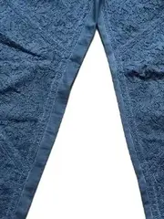 Vorschaubild 5 von Stoffhose Damen Blau Gr. 34 Spitze Floral Elegant Baumwolle