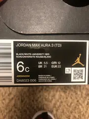 Vorschaubild 3 von Jordan Kleinkind Sportschuhe Gr. 22 Schwarz Rot Mehrfarbig Klettverschluss