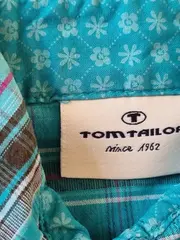 Vorschaubild 5 von Kinder Bluse Kariert Türkis Gr. 104/110 Casual Langarm
